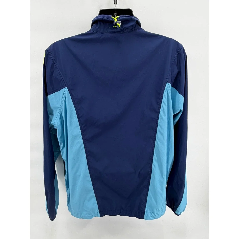 Vintage 90s Adidas Equipment EQT Windbreaker Jacket Navy Blue Men's Medium Rare - Picture 2 of 5